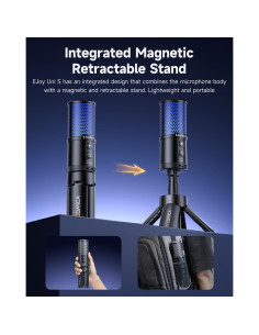 Micrófono Gaming USB COMICA EJoy Uni S con Soporte y RGB 2