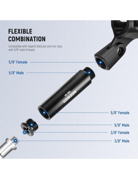 Kit de Extensión para Soporte de Micrófono NEEWER 6 Piezas