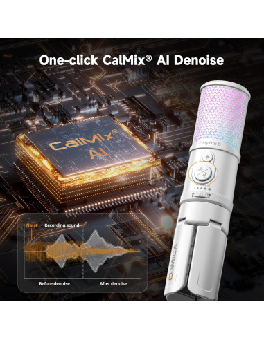 Micrófono USB Comica Uni S Gaming RGB para PC y Streaming