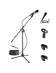 Micrófono Dinámico PYLE PMKSM20 y Soporte Trípode Ajustable