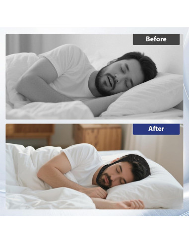 Correa Anti Ronquido BOYYJING Ajustable Transpirable 2Pack