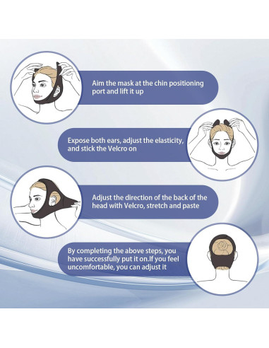 Correa Anti Ronquido BOYYJING Ajustable Transpirable 2Pack