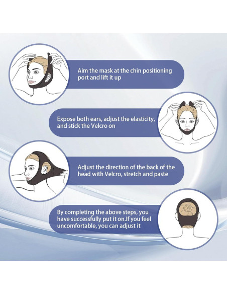 Correa Anti Ronquido BOYYJING Ajustable Transpirable 2Pack