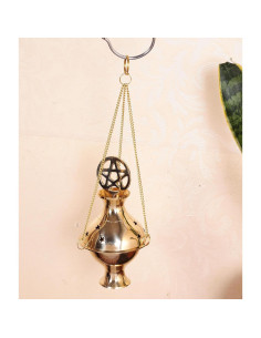 Horno de Incienso de Latón Indian Consigners con Cadena - 12.7 cm 2