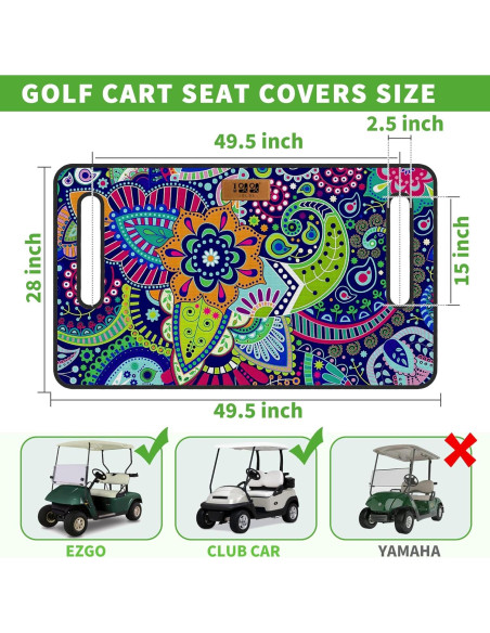 Fundas de Asiento Universal 10L0L para Carro de Golf EZGO y Club Car