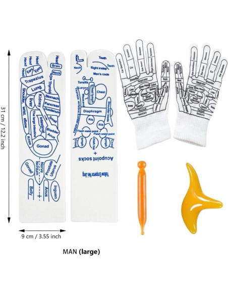 2 Juegos de Calcetines de Acupresión Aimery con Herramientas