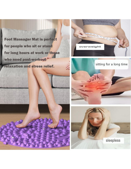 Alfombra de Acupresión para Pies Luzly 55x55 cm Antifatiga