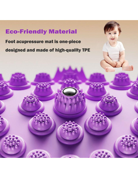 Alfombra de Acupresión para Pies Luzly 55x55 cm Antifatiga