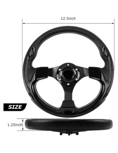 Volante de Carrito de Golf QYMOPAY 31.75 cm Antideslizante 2