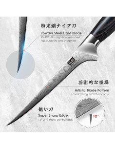 Cuchillo de Filete SHAN ZU 18 cm + Soporte Magnético Doble Cara 2