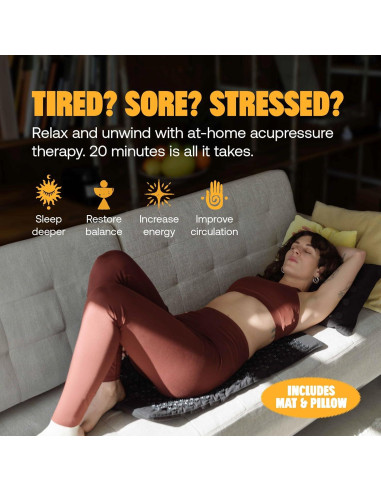 Conjunto de Almohada y Esteras de Acupresión ShaktiMat Premium Nivel 2