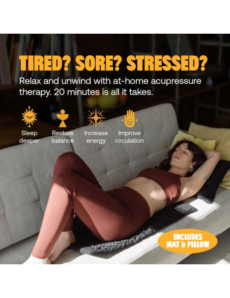 Conjunto de Almohada y Esteras de Acupresión ShaktiMat Premium Nivel 2