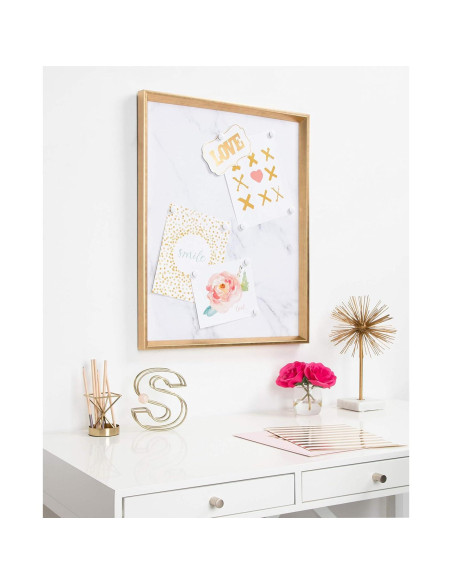 Tablero de Corcho Magnético Kate y Laurel 54.6x69.9 cm Dorado