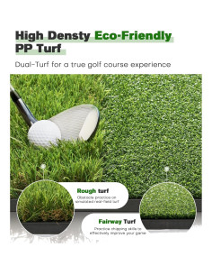 Alfombra de Golf Doble Césped Ywitio 1.52x1.22m Antideslizante 2