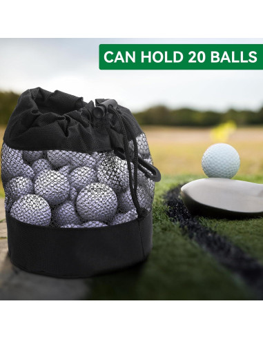 2 Bolsas de Almacenamiento para Pelotas de Golf Nylon JJUNW