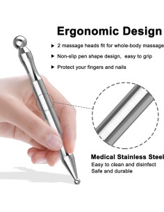 Bolígrafo de Acupuntura Melonsun - Acero Inoxidable 15 cm 2