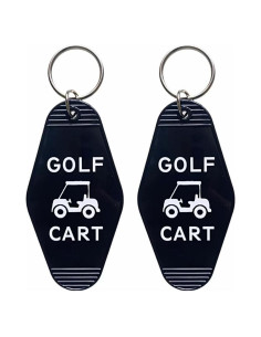 Llavero de Carrito de Golf Retro 2 Piezas Plástico Negro