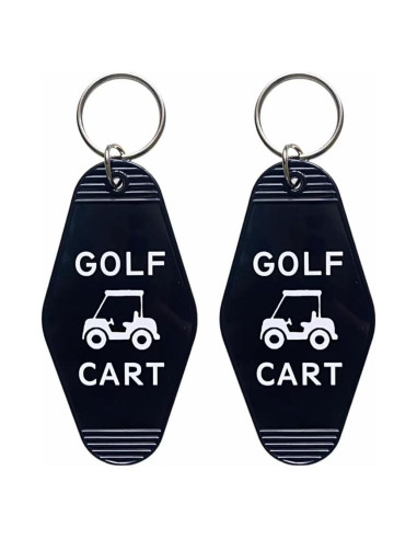 Llavero de Carrito de Golf Retro 2 Piezas Plástico Negro