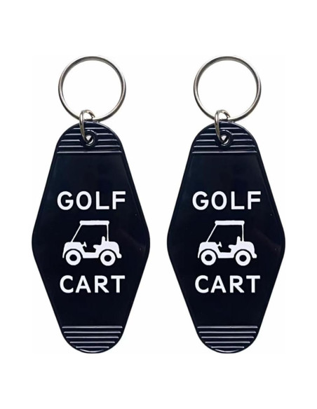 Llavero de Carrito de Golf Retro 2 Piezas Plástico Negro