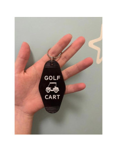 Llavero de Carrito de Golf Retro 2 Piezas Plástico Negro 2