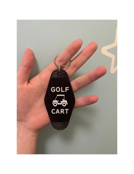 Llavero de Carrito de Golf Retro 2 Piezas Plástico Negro