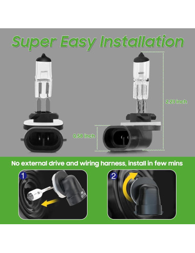 Bombilla Halógena 10L0L 12V 37W para Carrito de Golf - Paquete de 2