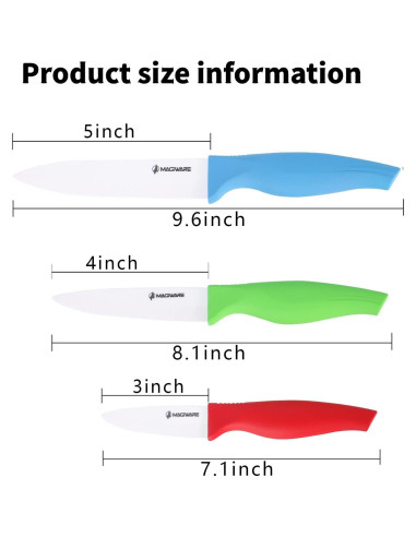Juego de cuchillos de cerámica 6 piezas Magiware - Rojo