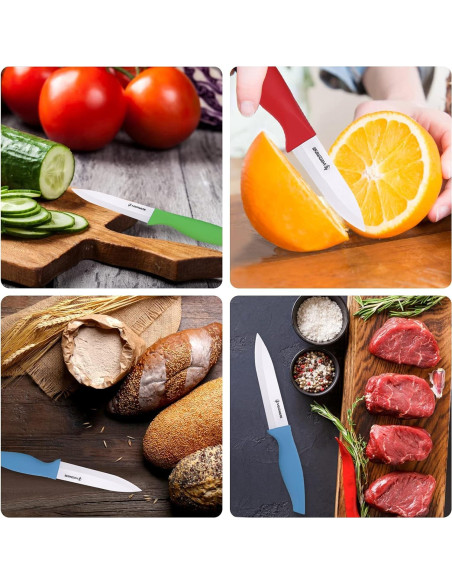 Juego de cuchillos de cerámica 6 piezas Magiware - Rojo