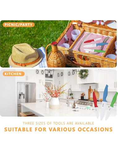 Juego de cuchillos de cerámica 6 piezas Magiware - Rojo