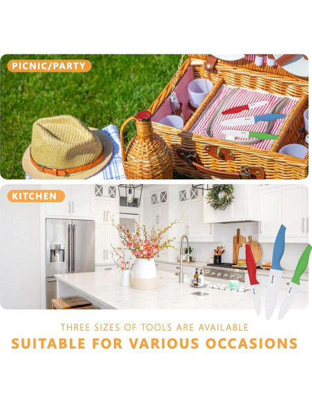 Juego de cuchillos de cerámica 6 piezas Magiware - Rojo