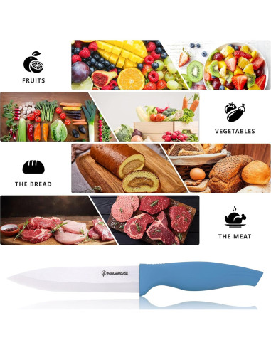 Juego de cuchillos de cerámica 6 piezas Magiware - Rojo