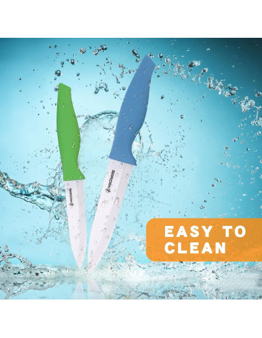 Juego de cuchillos de cerámica 6 piezas Magiware - Rojo