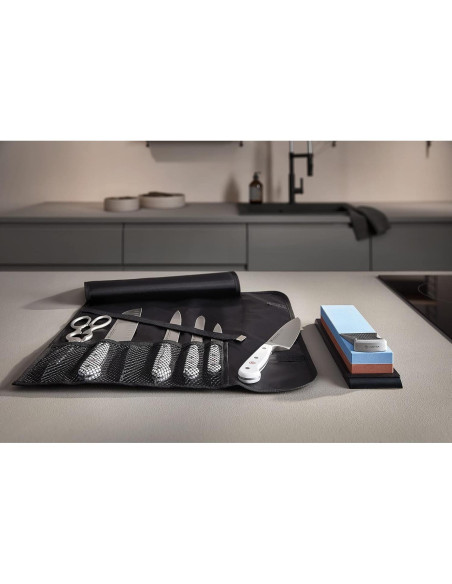 Funda enrollable para cuchillos Wüsthof negra 42.5x42.5cm