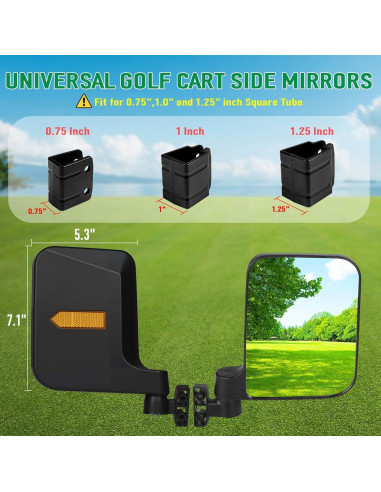 Espejos Laterales Universales LEAPGOMAX para Carritos de Golf