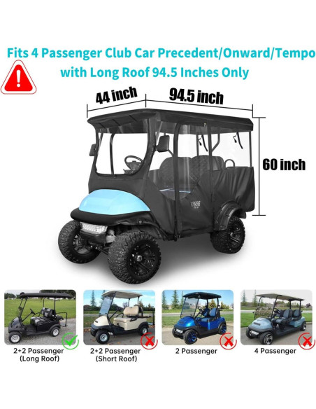 Cubierta de Conducción 10L0L para Carro de Golf 4 Pasajeros