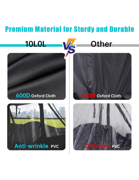 Cubierta de Conducción 10L0L para Carro de Golf 4 Pasajeros