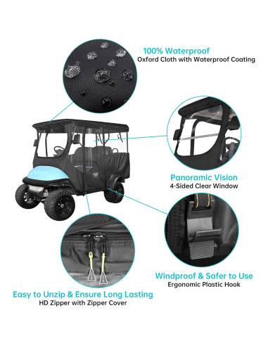 Cubierta de Conducción 10L0L para Carro de Golf 4 Pasajeros