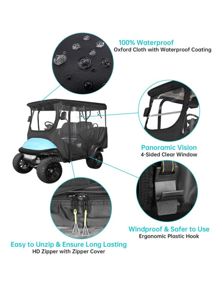 Cubierta de Conducción 10L0L para Carro de Golf 4 Pasajeros