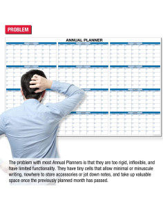 Juego de 3 Pizarras Magnéticas de Planificación ModMensual 2