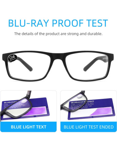 Gafas de lectura DONGDI 4 paquetes anti luz azul 2.25
