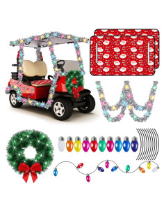 Kit de Decoración Navideña para Carro de Golf Chunful 14 Piezas