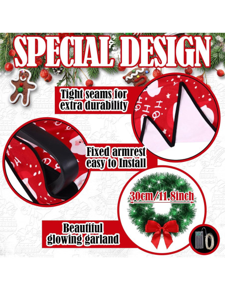 Kit de Decoración Navideña para Carro de Golf Chunful 14 Piezas