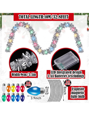 Kit de Decoración Navideña para Carro de Golf Chunful 14 Piezas