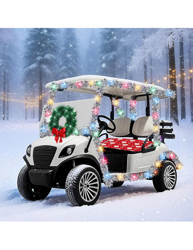 Kit de Decoración Navideña para Carro de Golf Chunful 14 Piezas