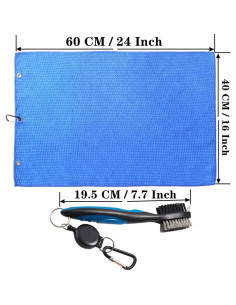 Juego de Toalla y Cepillo de Golf TAO CICADA 40.6x61cm Azul 2