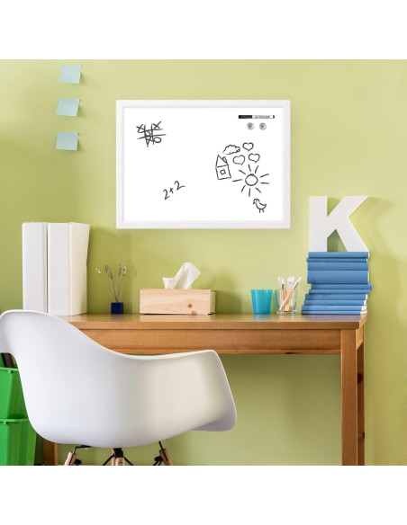 Tablero Blanco Magnético Borrado en Seco Quartet 43x58 cm