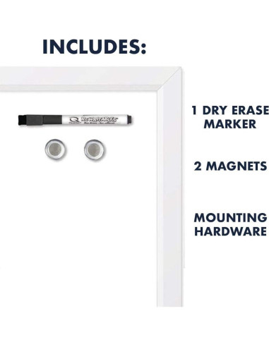 Tablero Blanco Magnético Borrado en Seco Quartet 43x58 cm