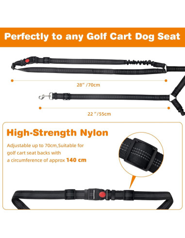 Cinturón de Asiento para Perros Zhizaiql para Carro de Golf