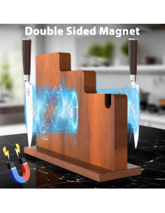 Bloque Magnético para Cuchillos imarku 33x25cm con Afilador 2