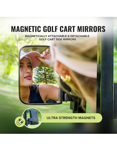 Espejos Magnéticos para Carritos de Golf Stripebird 2.0 - Negro
